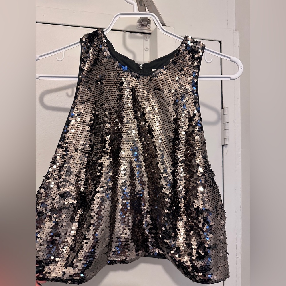 H&M Sequin Halter Neck Top - Size L (Excellent Condition)